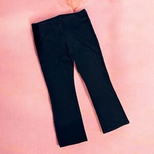 ELLE Women's Black Pants Trousers Mid Rise Side Braid Detail Sz 12